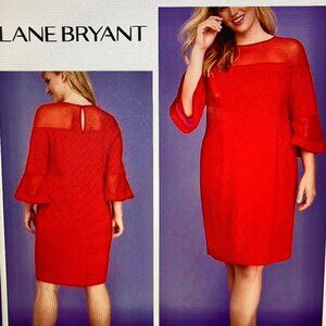 Lane Bryant NWT Red Midi Dress Women Size 16